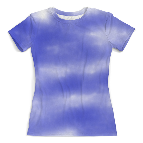 Заказать женскую футболку в Москве. Футболка с полной запечаткой (женская) Синее небо от Анна - готовые дизайны и нанесение принтов.