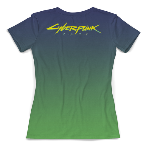 Заказать женскую футболку в Москве. Футболка с полной запечаткой (женская) Cyberpunk 2077  от T-shirt print  - готовые дизайны и нанесение принтов.