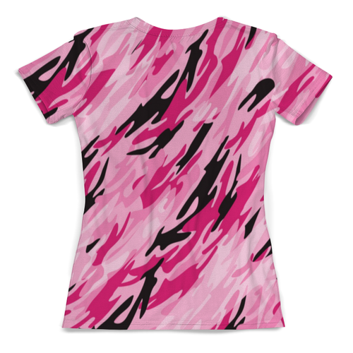 Заказать женскую футболку в Москве. Футболка с полной запечаткой (женская) Pink Camo от ZakonVash - готовые дизайны и нанесение принтов.