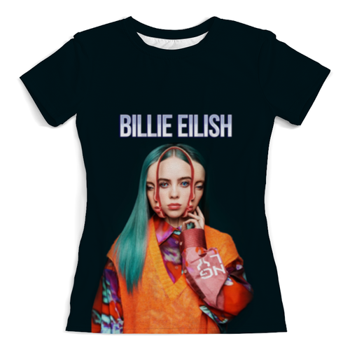 Заказать женскую футболку в Москве. Футболка с полной запечаткой (женская) Billie Eilish от weeert - готовые дизайны и нанесение принтов.