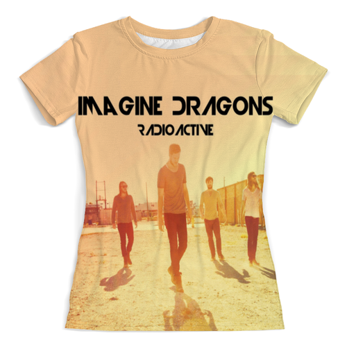 Заказать женскую футболку в Москве. Футболка с полной запечаткой (женская) Imagine Dragons от aleks_say - готовые дизайны и нанесение принтов.