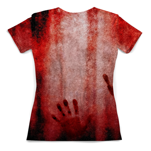 Заказать женскую футболку в Москве. Футболка с полной запечаткой (женская) blood от Niq=D - готовые дизайны и нанесение принтов.
