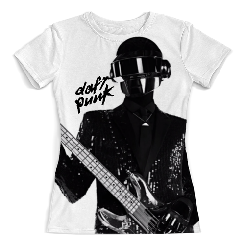Заказать женскую футболку в Москве. Футболка с полной запечаткой (женская) Daft Punk от geekbox - готовые дизайны и нанесение принтов.