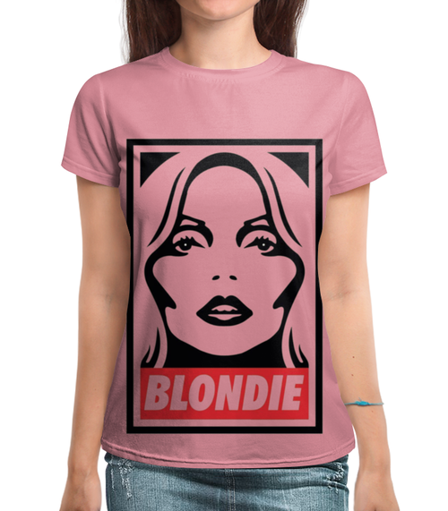 Заказать женскую футболку в Москве. Футболка с полной запечаткой (женская) Blondie  от ПРИНТЫ ПЕЧАТЬ  - готовые дизайны и нанесение принтов.
