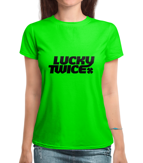 Заказать женскую футболку в Москве. Футболка с полной запечаткой (женская) Lucky twice от THE_NISE  - готовые дизайны и нанесение принтов.