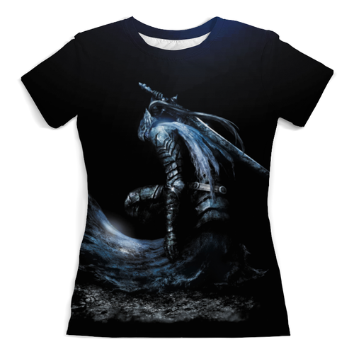 Заказать женскую футболку в Москве. Футболка с полной запечаткой (женская) Dark Souls от galaxy secret - готовые дизайны и нанесение принтов.