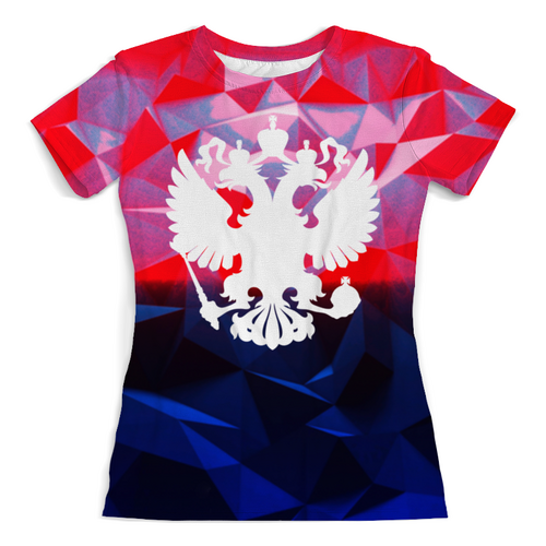 Заказать женскую футболку в Москве. Футболка с полной запечаткой (женская) Россия от THE_NISE  - готовые дизайны и нанесение принтов.