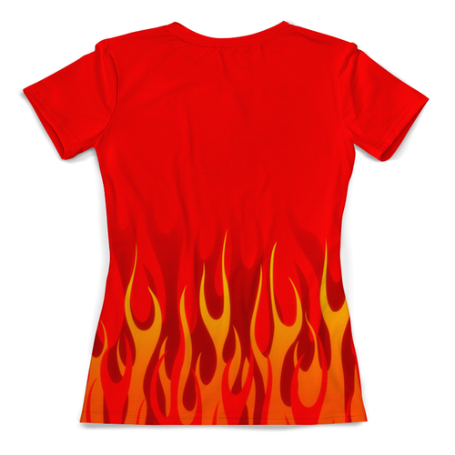 Заказать женскую футболку в Москве. Футболка с полной запечаткой (женская) Пламя от THE_NISE  - готовые дизайны и нанесение принтов.