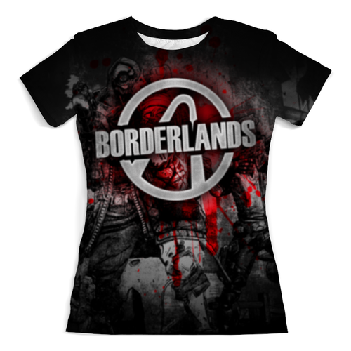 Заказать женскую футболку в Москве. Футболка с полной запечаткой (женская) Borderlands  от geekbox - готовые дизайны и нанесение принтов.