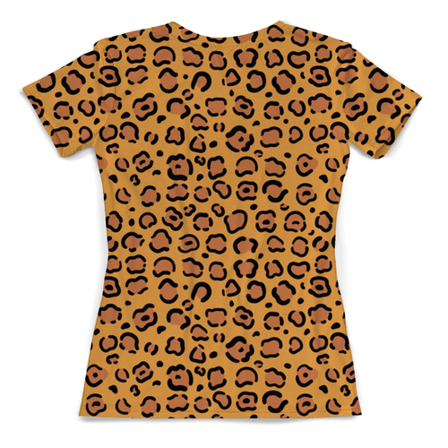 Заказать женскую футболку в Москве. Футболка с полной запечаткой (женская) Леопард от Fix Print - готовые дизайны и нанесение принтов.