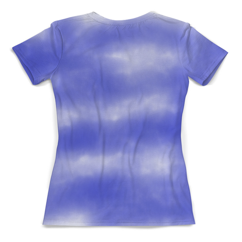 Заказать женскую футболку в Москве. Футболка с полной запечаткой (женская) Синее небо от Анна - готовые дизайны и нанесение принтов.