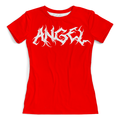 Заказать женскую футболку в Москве. Футболка с полной запечаткой (женская) Angel от Saisei  - готовые дизайны и нанесение принтов.