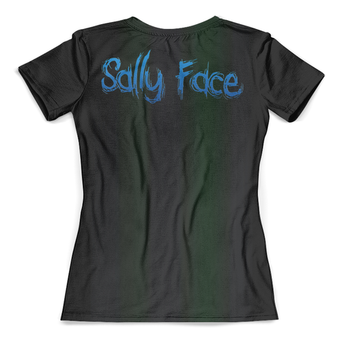 Заказать женскую футболку в Москве. Футболка с полной запечаткой (женская) Sally Face   от T-shirt print  - готовые дизайны и нанесение принтов.