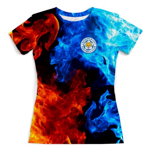 Заказать женскую футболку в Москве. Футболка с полной запечаткой (женская) Leicester City от THE_NISE  - готовые дизайны и нанесение принтов.