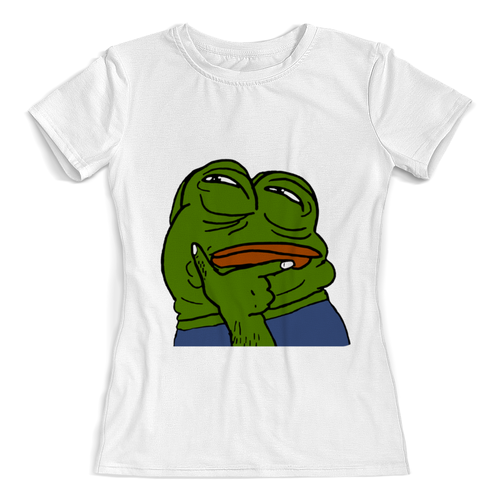 Заказать женскую футболку в Москве. Футболка с полной запечаткой (женская) Pepe the Frog от denis01001 - готовые дизайны и нанесение принтов.