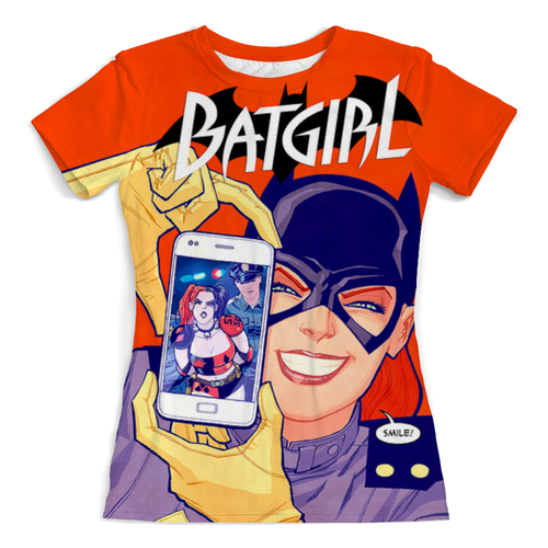 Заказать женскую футболку в Москве. Футболка с полной запечаткой (женская) Batgirl от balden - готовые дизайны и нанесение принтов.