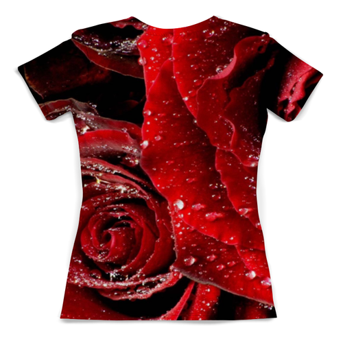 Заказать женскую футболку в Москве. Футболка с полной запечаткой (женская) Розы (Лепестки) от coolmag - готовые дизайны и нанесение принтов.