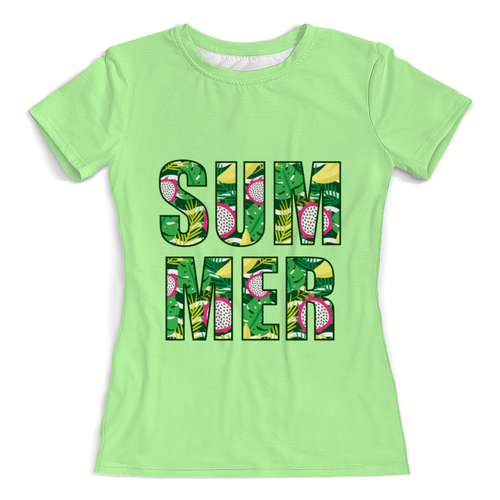 Заказать женскую футболку в Москве. Футболка с полной запечаткой (женская) Summer от Antaya - готовые дизайны и нанесение принтов.