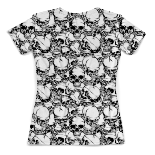 Заказать женскую футболку в Москве. Футболка с полной запечаткой (женская) Skull Design от balden - готовые дизайны и нанесение принтов.