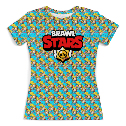 Заказать женскую футболку в Москве. Футболка с полной запечаткой (женская) Brawl Stars от  PRO_DESIGN - готовые дизайны и нанесение принтов.