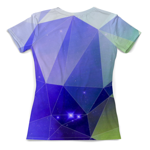 Заказать женскую футболку в Москве. Футболка с полной запечаткой (женская) Космический треугольник от galaxy secret - готовые дизайны и нанесение принтов.