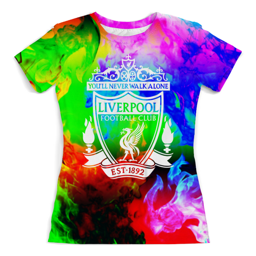 Заказать женскую футболку в Москве. Футболка с полной запечаткой (женская)  Liverpool от THE_NISE  - готовые дизайны и нанесение принтов.