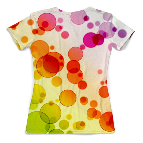 Заказать женскую футболку в Москве. Футболка с полной запечаткой (женская) Разноцветные круги от THE_NISE  - готовые дизайны и нанесение принтов.