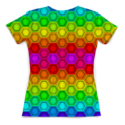 Заказать женскую футболку в Москве. Футболка с полной запечаткой (женская) Hexagon от balden - готовые дизайны и нанесение принтов.
