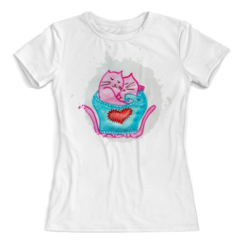 Заказать женскую футболку в Москве. Футболка с полной запечаткой (женская) Любовь от mrs-snit@yandex.ru - готовые дизайны и нанесение принтов.
