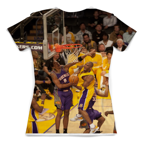 Заказать женскую футболку в Москве. Футболка с полной запечаткой (женская) Lakers - Kobe от skynatural - готовые дизайны и нанесение принтов.