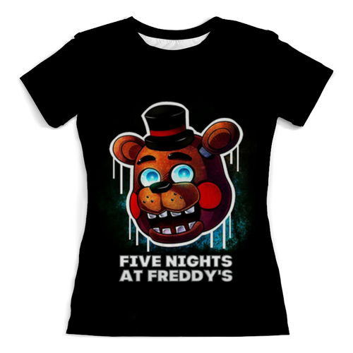 Заказать женскую футболку в Москве. Футболка с полной запечаткой (женская) Five Nights at Freddy’s от weeert - готовые дизайны и нанесение принтов.