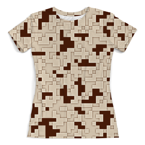 Заказать женскую футболку в Москве. Футболка с полной запечаткой (женская) Ретро пиксели от THE_NISE  - готовые дизайны и нанесение принтов.