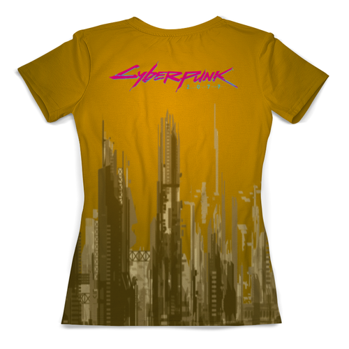 Заказать женскую футболку в Москве. Футболка с полной запечаткой (женская) Cyberpunk-2077 от balden - готовые дизайны и нанесение принтов.