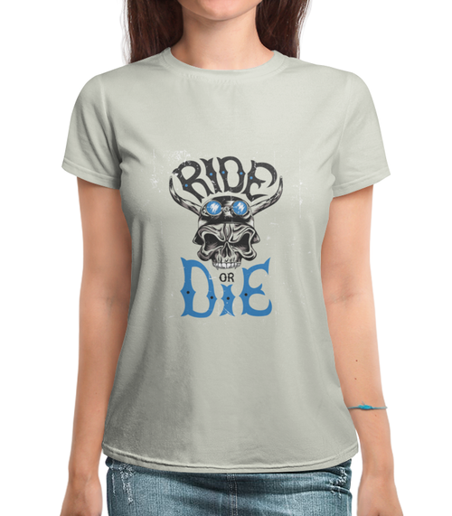 Заказать женскую футболку в Москве. Футболка с полной запечаткой (женская) Ride die от THE_NISE  - готовые дизайны и нанесение принтов.
