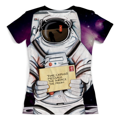 Заказать женскую футболку в Москве. Футболка с полной запечаткой (женская) Space. NASA от The Spaceway  - готовые дизайны и нанесение принтов.