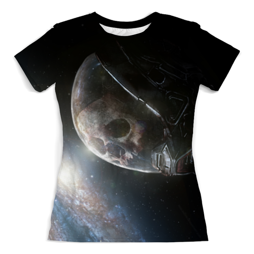 Заказать женскую футболку в Москве. Футболка с полной запечаткой (женская) Mass effect Andromeda от galaxy secret - готовые дизайны и нанесение принтов.