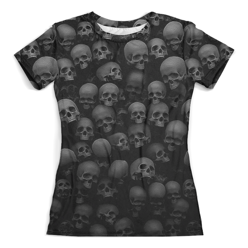 Заказать женскую футболку в Москве. Футболка с полной запечаткой (женская) BlackSkull  от balden - готовые дизайны и нанесение принтов.