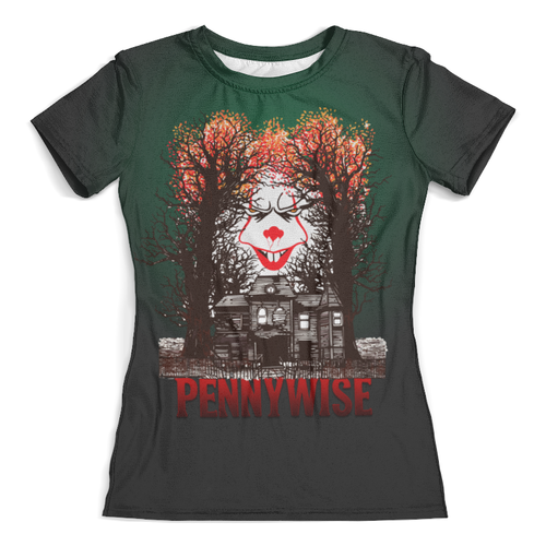 Заказать женскую футболку в Москве. Футболка с полной запечаткой (женская) Pennywise      от T-shirt print  - готовые дизайны и нанесение принтов.