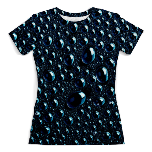 Заказать женскую футболку в Москве. Футболка с полной запечаткой (женская) Капли от galaxy secret - готовые дизайны и нанесение принтов.
