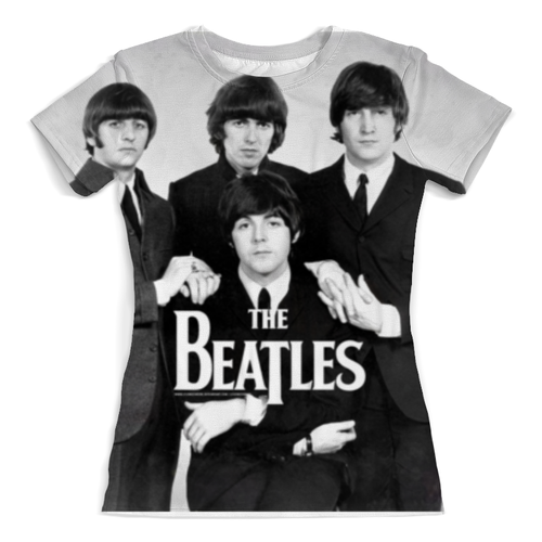 Заказать женскую футболку в Москве. Футболка с полной запечаткой (женская) Beatles  от cherdantcev - готовые дизайны и нанесение принтов.