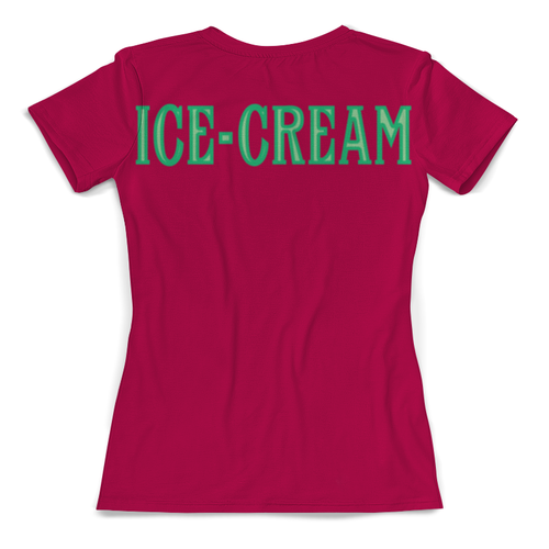 Заказать женскую футболку в Москве. Футболка с полной запечаткой (женская) Мороженое от Pinky-Winky - готовые дизайны и нанесение принтов.