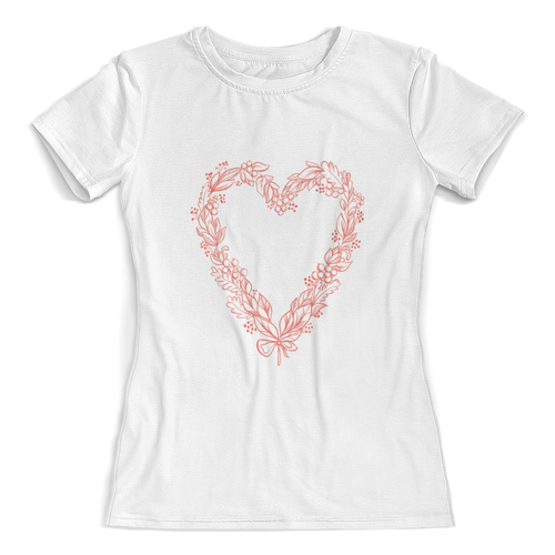 Заказать женскую футболку в Москве. Футболка с полной запечаткой (женская) сердце от THE_NISE  - готовые дизайны и нанесение принтов.