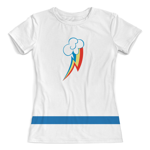 Заказать женскую футболку в Москве. Футболка с полной запечаткой (женская) Rainbow Dash  от chernoba@mail.ru - готовые дизайны и нанесение принтов.