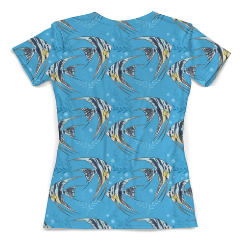 Заказать женскую футболку в Москве. Футболка с полной запечаткой (женская) Морские рыбки от T-shirt print  - готовые дизайны и нанесение принтов.