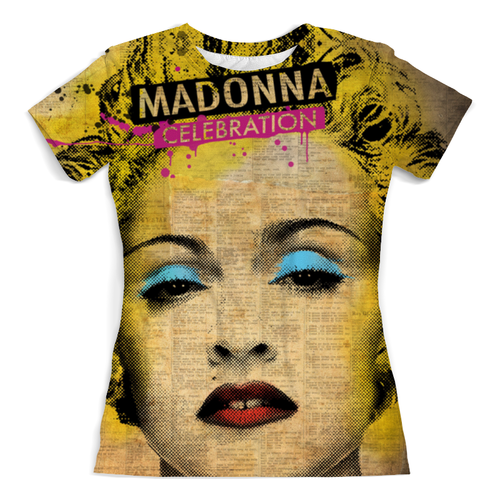 Заказать женскую футболку в Москве. Футболка с полной запечаткой (женская) Madonna от Vladec11 - готовые дизайны и нанесение принтов.