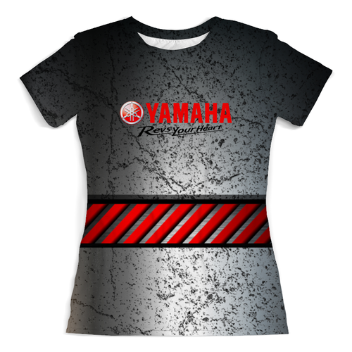 Заказать женскую футболку в Москве. Футболка с полной запечаткой (женская) Yamaha от THE_NISE  - готовые дизайны и нанесение принтов.