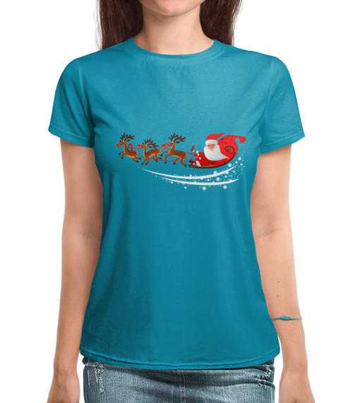 Заказать женскую футболку в Москве. Футболка с полной запечаткой (женская) Дед мороз от THE_NISE  - готовые дизайны и нанесение принтов.