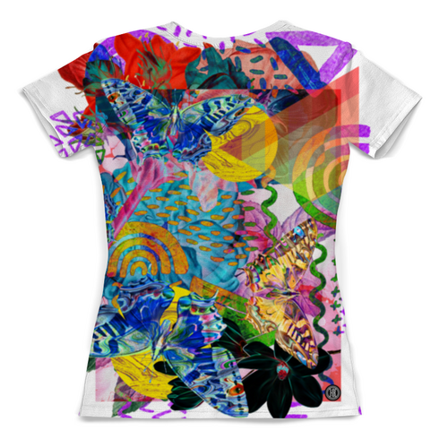 Заказать женскую футболку в Москве. Футболка с полной запечаткой (женская) Авторский стиль от mimiart  - готовые дизайны и нанесение принтов.