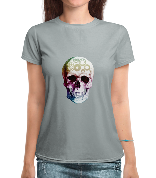 Заказать женскую футболку в Москве. Футболка с полной запечаткой (женская) черепушка  от THE_NISE  - готовые дизайны и нанесение принтов.