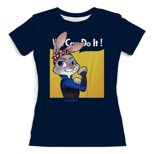 Заказать женскую футболку в Москве. Футболка с полной запечаткой (женская) Крольчиха от T-shirt print  - готовые дизайны и нанесение принтов.